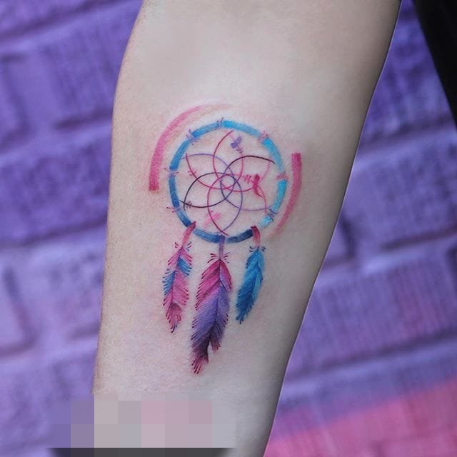 点击大图看下一张：13款艺术彩绘技巧抽象线条女生小清新纹身图案