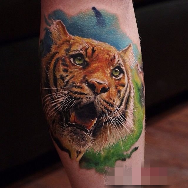 点击大图看下一张：4款视觉现实主义艺术彩绘技巧个性纹身图案大全