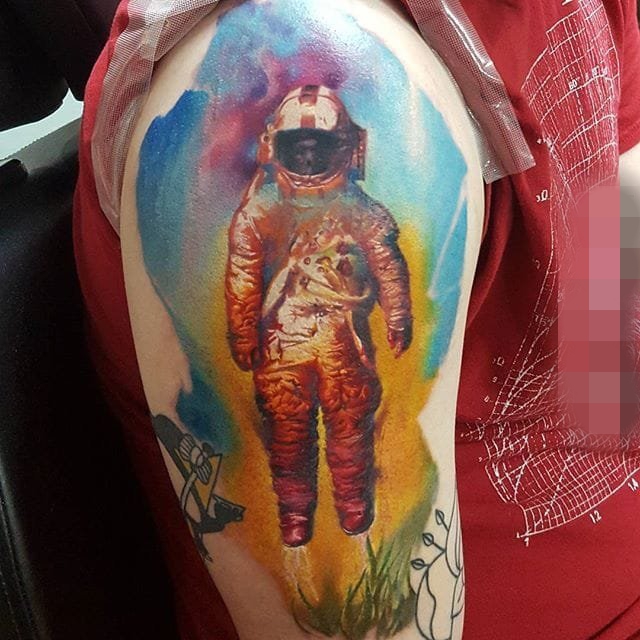 点击大图看下一张：4款视觉现实主义艺术彩绘技巧个性纹身图案大全