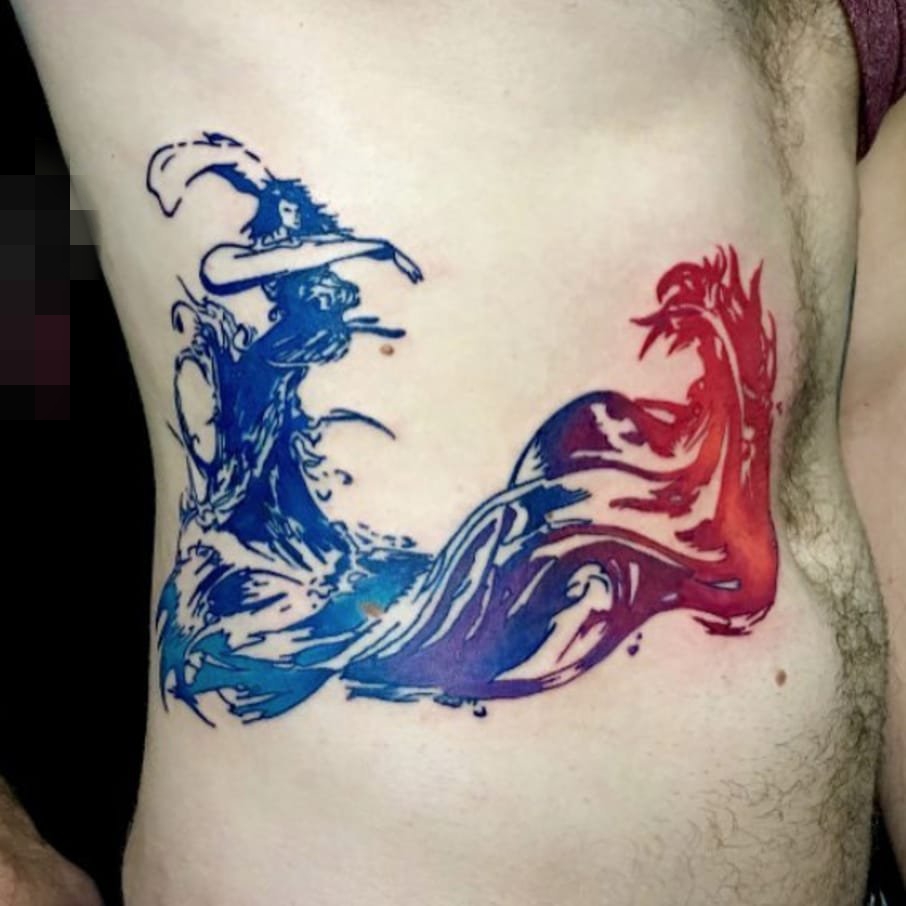 点击大图看下一张：11款抽象线条艺术彩绘技巧个性纹身图案