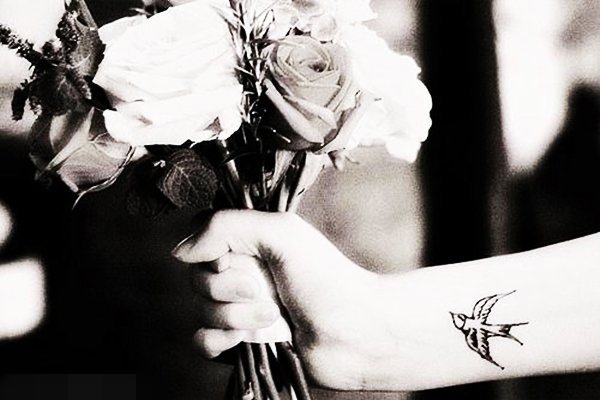 点击大图看下一张:15款可爱黑白灰风格动物纹身图案大全