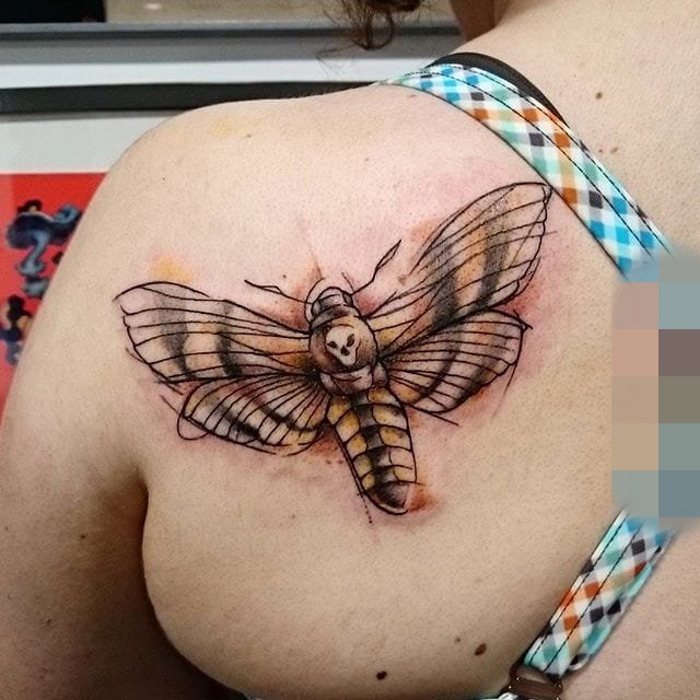 点击大图看下一张：一组酷酷的彩绘技巧简单个性线条速写纹身图案大全