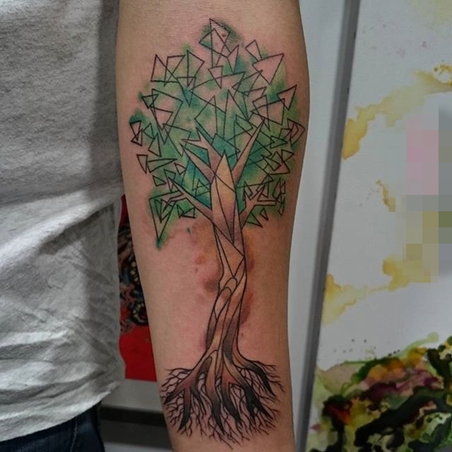 点击大图看下一张:一组酷酷的彩绘技巧简单个性线条速写纹身图案大全