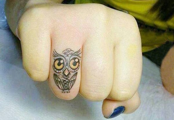 点击大图看下一张：多款女生手指上创意精美别致可爱小图案纹身图案