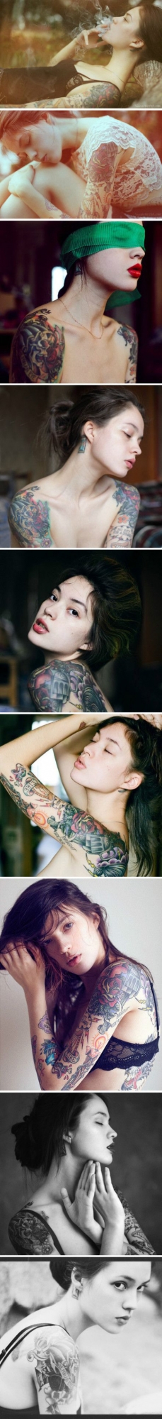 点击大图看下一张：性感的纹身美女图片