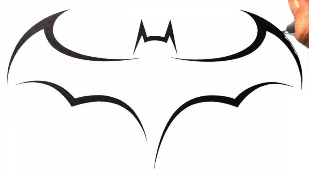 点击大图看下一张：黑色线条素描创意文艺简单蝙蝠动物纹身手稿