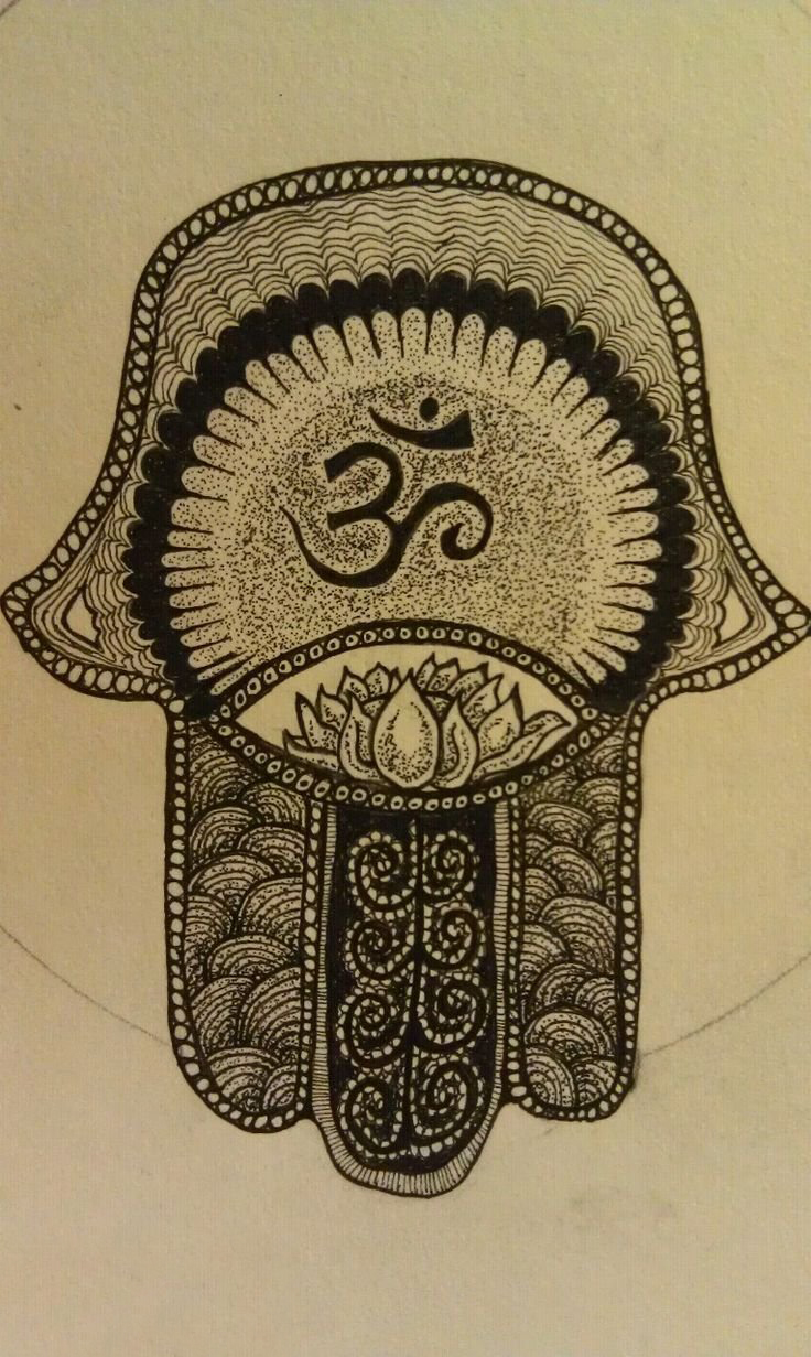 点击大图看下一张：黑灰素描文艺唯美经典神圣法蒂玛之手纹身手稿