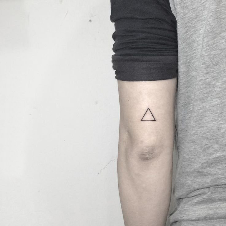 点击大图看下一张：三角形纹身图 女生手臂上三角形纹身图片