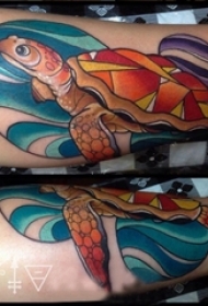 乌龟纹身 男生手臂上乌龟纹身动物图片