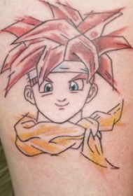 手臂纹身图片 男生手臂上彩色的卡通人物纹身图片