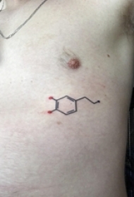 化学元素纹身 男生胸部化学元素纹身图片