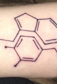 化学元素纹身 男生手臂上黑色的化学元素纹身图片
