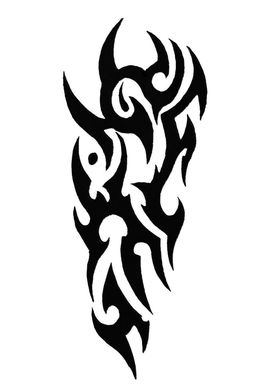 点击大图看下一张：部落图腾纹身手稿 多款简单线条纹身黑色部落图腾纹身手稿