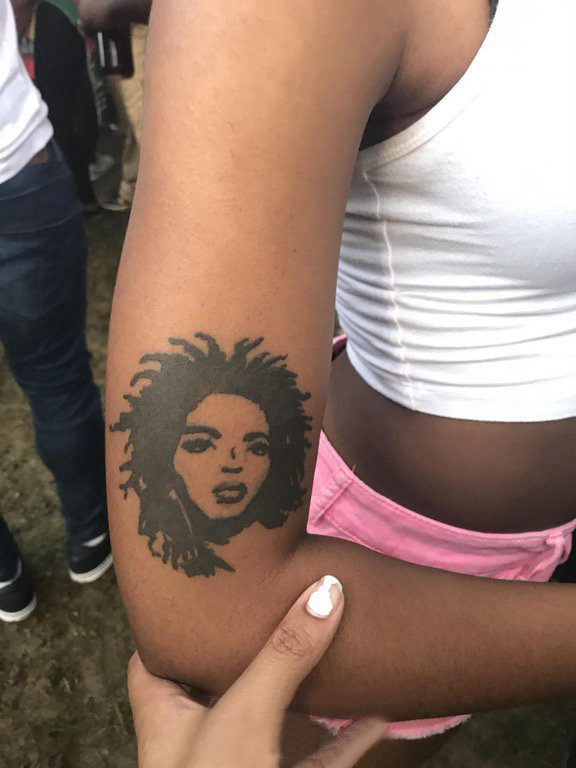 点击大图看下一张：人物纹身图片 女生手臂上人物肖像纹身图片