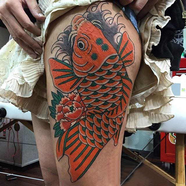 点击大图看下一张：日本传统纹身图案 多款彩色纹身素描日本传统纹身图案