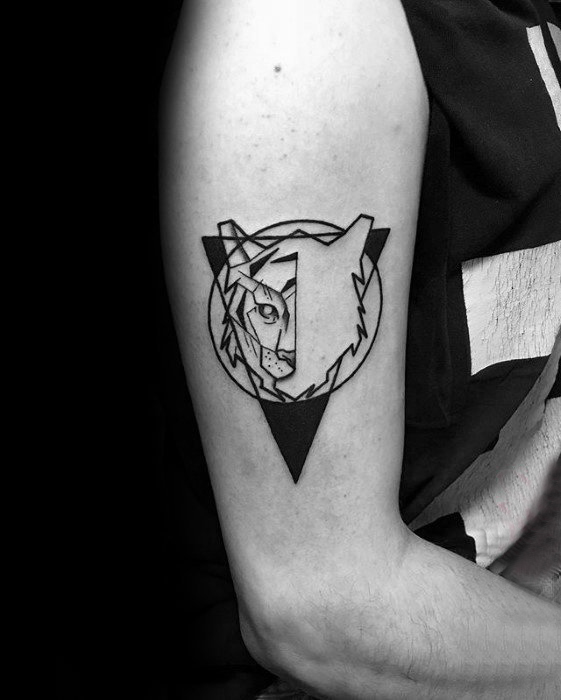 点击大图看下一张：老虎图腾纹身 多款黑灰纹身点刺技巧老虎纹身图案