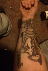 建筑物纹身 男生手臂上欧美建筑纹身图片