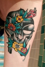 花朵纹身 男生手臂上彩色纹身花朵纹身图片
