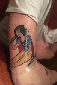 迪士尼公主纹身 男生手臂上迪士尼公主纹身图片