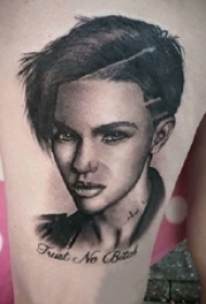 女生人物纹身图案 多款素描纹身女生人物纹身图案