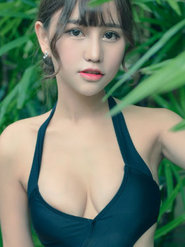 亚洲人美女图 黑色内衣性感诱惑写真火辣的私房照