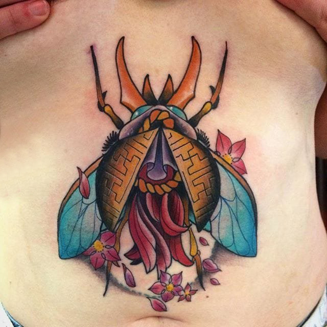点击大图看下一张：纹身虫 多款彩绘纹身虫小动物纹身图案