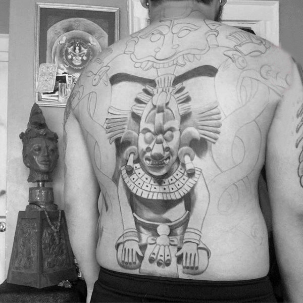 点击大图看下一张：纹身玛雅图腾 神秘色彩十足的黑色玛雅图腾纹身图案
