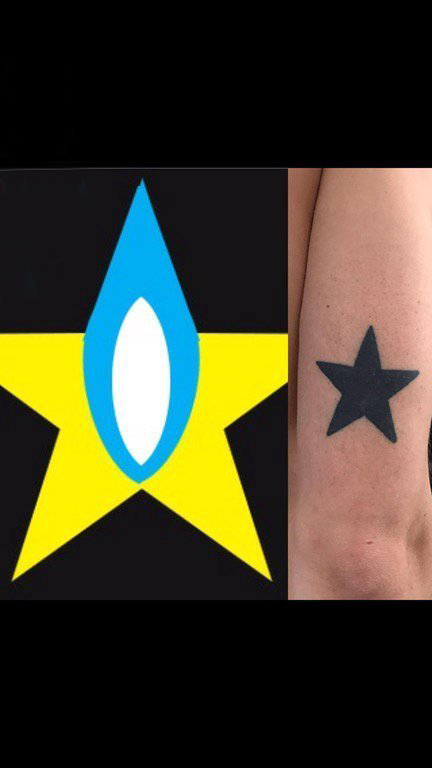 点击大图看下一张：星星纹身图 女生手腕上星星纹身图片