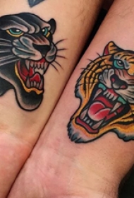 老虎图腾纹身 多款彩绘纹身素描老虎图腾纹身图案