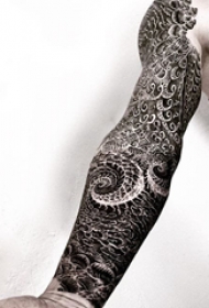 纹身几何 多款黑灰纹身点刺技巧几何纹身图案
