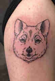 百乐动物纹身 男生手臂上素描纹身百乐动物纹身图片