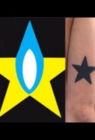 星星纹身图 女生手腕上星星纹身图片