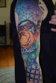 原宿星空纹身 男生手臂上原宿星空纹身图案