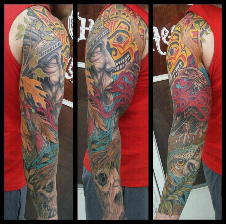点击大图看下一张：日本传统纹身图案 男生手臂上传统纹身图案