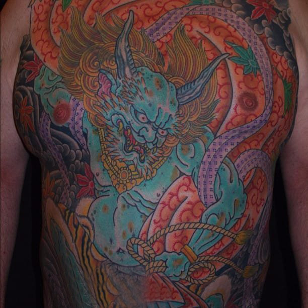 点击大图看下一张：日本纹身 多款素描纹身彩色日本传统纹身图案