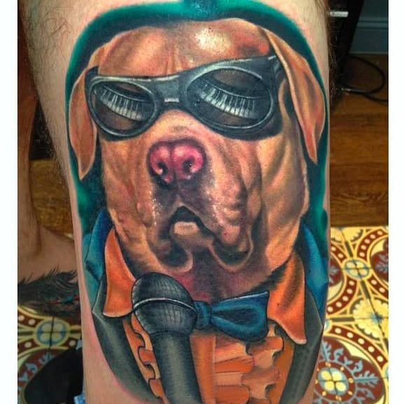 点击大图看下一张：小动物纹身 多款彩绘纹身素描小动物纹身图案