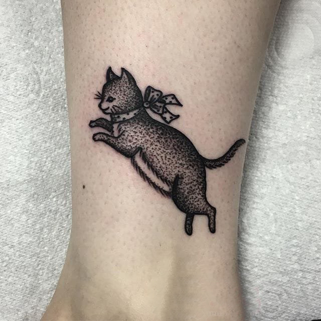 点击大图看下一张：小动物纹身 多款黑灰纹身点刺技巧小动物纹身图案