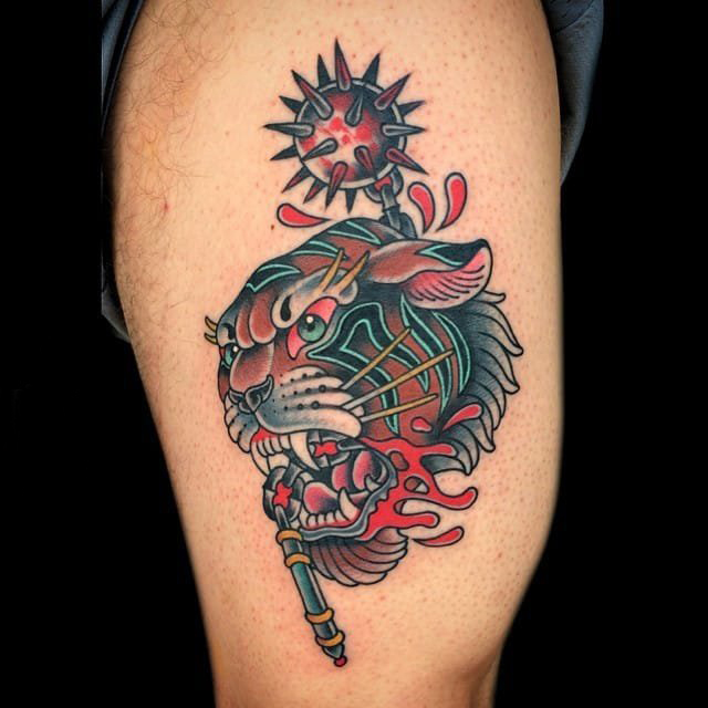 点击大图看下一张：百乐动物纹身 多款简约线条纹身彩绘百乐动物纹身图案