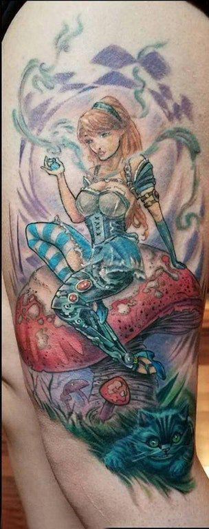 点击大图看下一张：纹身美人鱼 男生手臂上美人鱼纹身图片