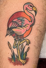 百乐动物纹身  男生小腿上彩绘动物纹身图片
