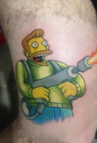 纹身卡通人物  男生手臂上彩色的卡通人物纹身图片
