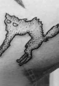 百乐动物纹身  男生手臂上黑色的动物纹身图片