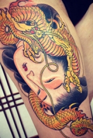 日本纹身 多款彩绘纹身素描日本纹身图案