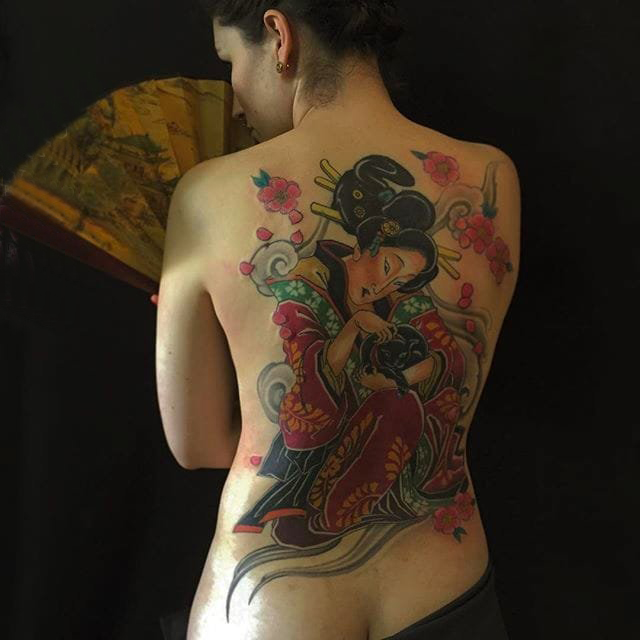 点击大图看下一张：日本纹身 多款彩绘纹身日本纹身图案