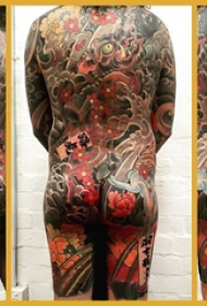 日本纹身 多款彩绘纹身素描日本风格纹身图案