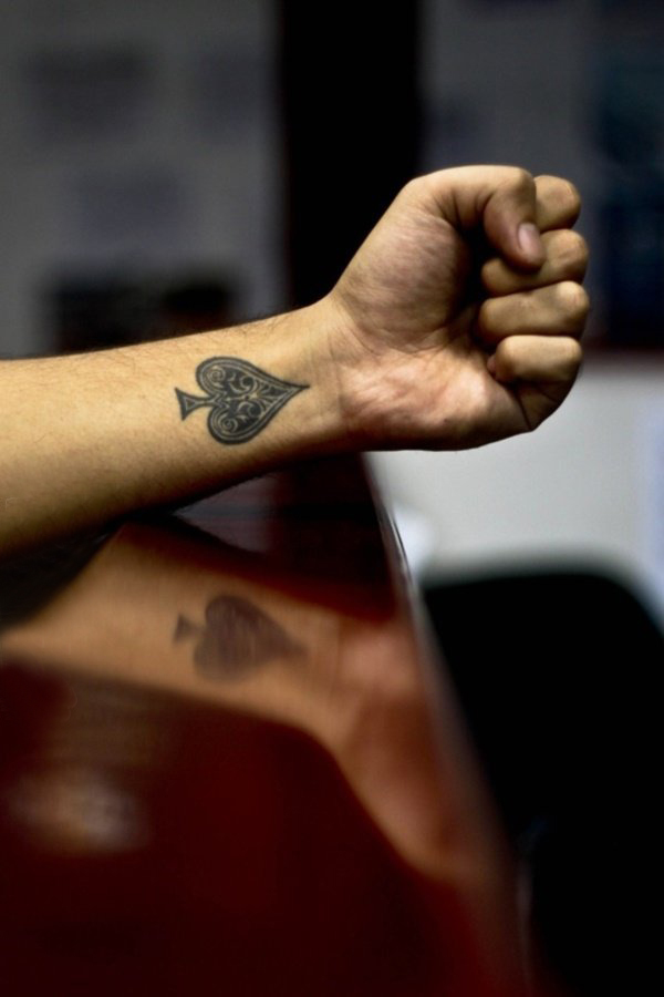点击大图看下一张：手腕上纹身图案  简单却又格外新颖的手腕上纹身图案