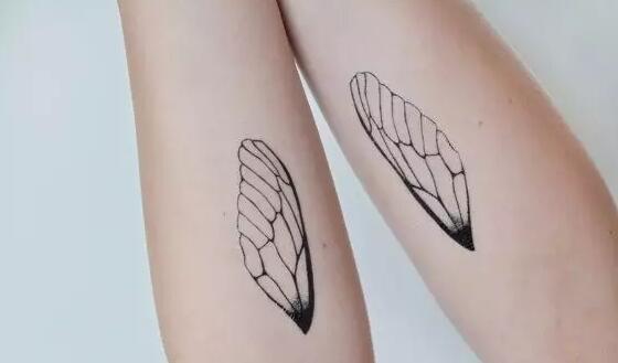 点击大图看下一张：多款帅气的翅膀纹身图案