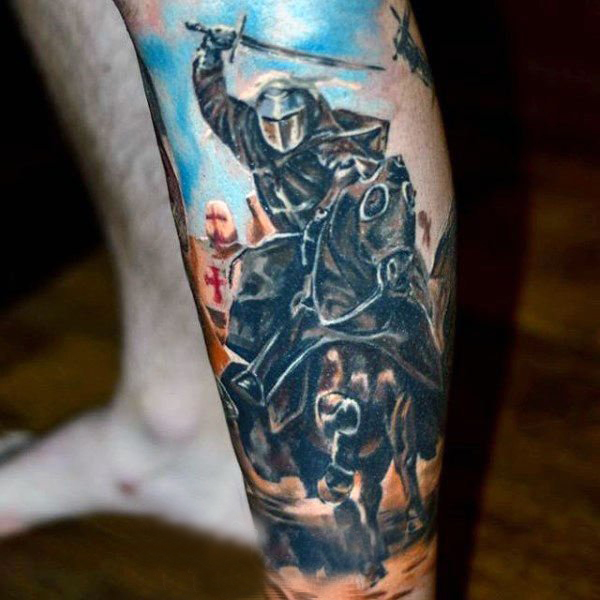 点击大图看下一张：罗马战士纹身  霸气十足的罗马战士纹身图案