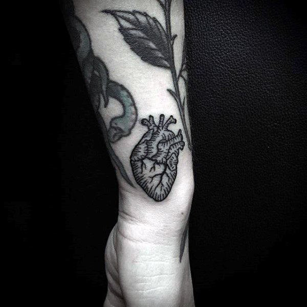 点击大图看下一张：心脏纹身图案   创意十足的心脏纹身图案