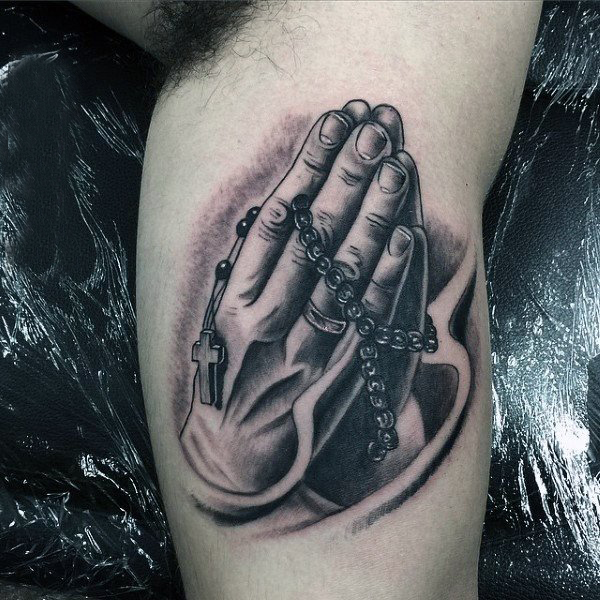 点击大图看下一张：祈祷之手纹身图   虔诚祈祷的祈祷之手纹身图案